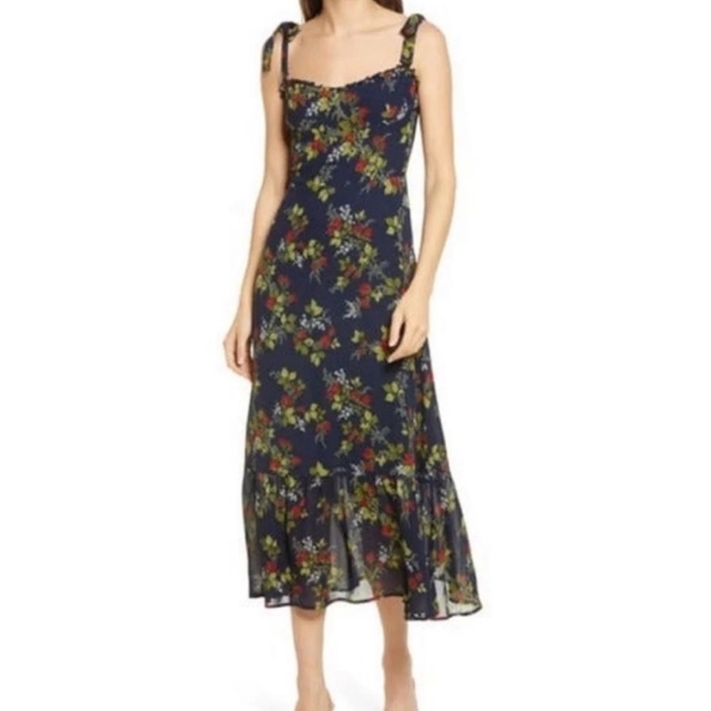 Reformation Nikita Dress in Bordeaux